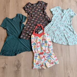 Cat & Jack 5T Toddler Dresses, Rainbows, Unicorns, Summer Lot Bundle